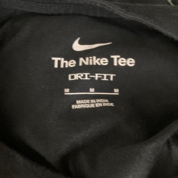 Retro The Nike Tshirt Mens Med Multicolored Spell Out Color Block Logo Stretch - Picture 10 of 12